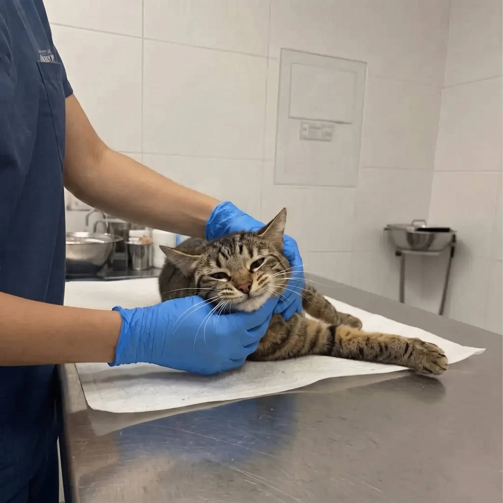 Katze bei der tierärztlichen Untersuchung